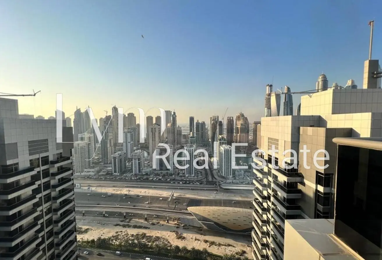 View across Dubai Marina towers from the Green Lakes S2 apartment in JLT